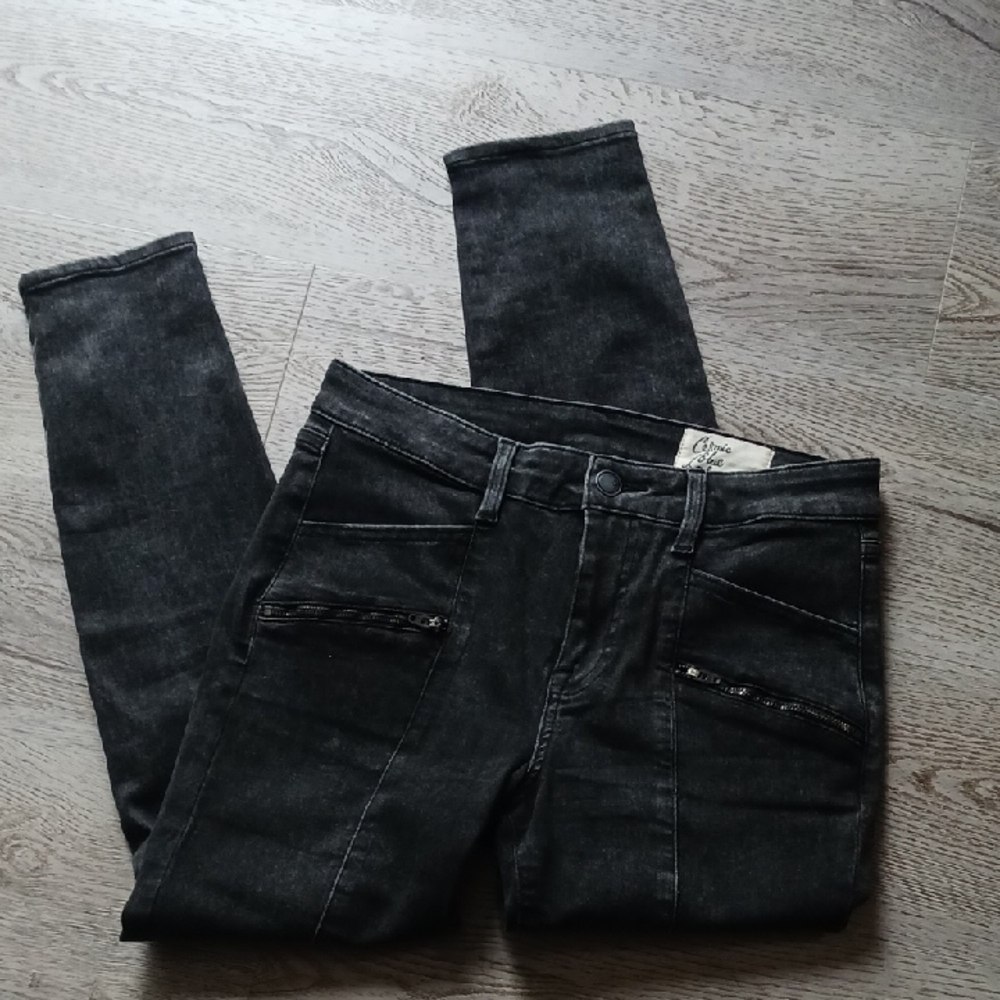 Chic Black Cosmic Blue Love 29P Petite Skinny Jeans for Women